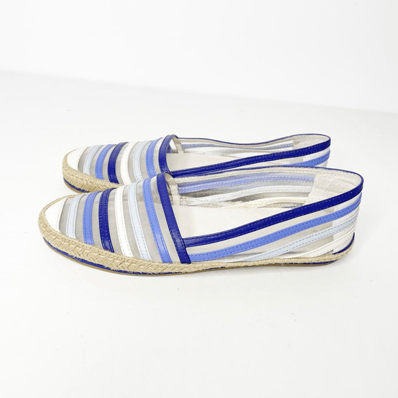AERIN Marion Espadrilles Women's Mesh Flats blue ombre slip on unlined 8 - Picture 4 of 6